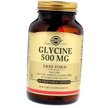 Solgar Glycine, 500 mg, 100 Veg Caps Глицин: Тип Глицин