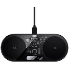 Зарядное устройство Baseus Wireless Charger Digital LED Display DUO Black 20W (WXSX010101): Особенности USB-C
