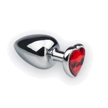Анальная пробка, Silver Heart Ruby, L: Для кого Унисекс