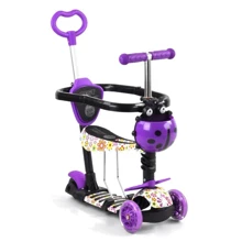 Самокат Best Scooter с защитным бампером фиолетовый (S 4394): Количество колес 3