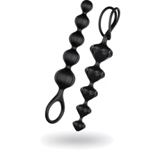 Satisfyer Beads Silicone black - анальні кульки, 20.5х3.4 см, чорний: Для кого унісекс