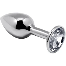 Металлическая анальная пробка с кристаллом Alive Mini Metal Butt Plug White M: Для кого Унисекс