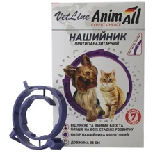 Ошейник AnimAll VetLine противопаразитарный для кошек и собак 35 см фиолетовый (4820150202873): Тип Ошейники