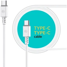 Кабель Piko Cable USB-C to USB-C 1.2m White (CB-TT11): Тип USB-C - USB-C