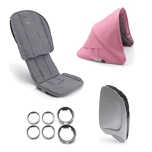 Комплект Style Set для коляски Bugaboo Ant Grey Melange/Pink серый с розовым (910210PI01): Производитель Bugaboo