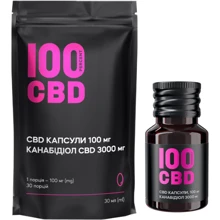 100 CBD 3000 мг 100 мг 30 мягких капсул: Форма выпуска Капсулы