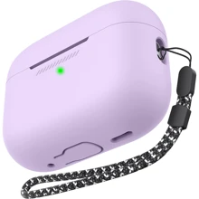 Чехол для наушников AhaStyle Silicone Case with strap Lavender (X003E43NBX) for Apple AirPods Pro 2: undefined undefined