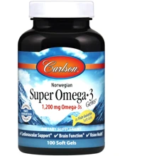 Carlson Labs Super Omega-3 Gems Fish Gel 100 Soft Gels Супер Омега-3: Тип Омега 3
