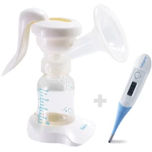 Механический молокоотсос BabyOno Naturel (053) + термометр (118): Принцип работы ручной