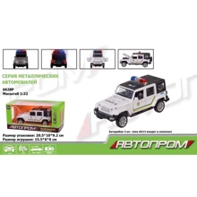 Машинка АвтоПром Wrangler-Police 1:32 (6628P): Тип Готовая модель