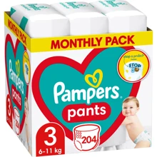 Подгузники Pampers Pants Midi Размер 3 (6-11 кг) 204 шт (8006540497678): Тип Подгузники-трусики