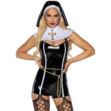 Костюм Грешная Сестра Leg Avenue Vinyl Sinful Sister L Black: Для кого Для женщин