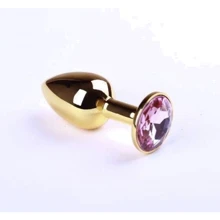 Анальная пробка, Gold Pink Topaz, S: Для кого Унисекс