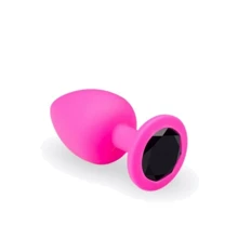 Анальний корок CRYSTAL Pink Silicone Black Diamond, L: Для кого унісекс