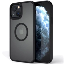 Чехол для iPhone Mobile Case TPU+PC Metal Buttons with MagSafe Black for iPhone 13: Цвет черный