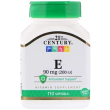 21st Century E-200, 110 Softgels: Тип Витамин E