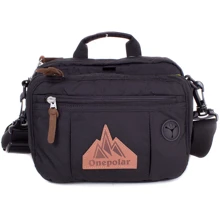 Мужская сумка через плечо Onepolar черная (W3016-black): Пол Мужской