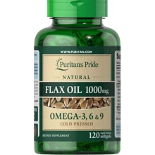 Puritan's Pride Flax Oil тисячу mg Лляна олія 120 гелевих капсул: Тип Лляна олія