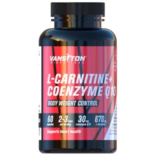 Жироспалювач Vanciton L-Carnitine + Coenzyme Q-10 670 mg 60 Capsules: Стать унісекс