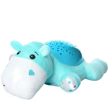 Ночник с проектором ночного неба Slumber Buddies Бегемот музыкальный ( JLD333-34A ): Особенности с проекцией, звуковое сопровождение