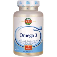 Kal Omega 3 Fish 180/120, 1000mg, 60 Softgels (CAL-84006): Тип Омега 3