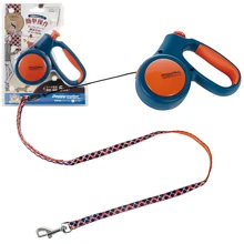 Повідець-рулетка DoggyMan Retractable Lead Trad Style S до 10 кг 5 м синій (58467): Тип шнура Трос