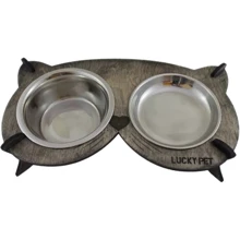Миски на подставке Lucky Pet Cat 32x18x8 см черные (4820224213507): Тип Миски