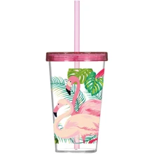 Стакан HEREVIN FLAMINGO 0.66л з трубочкою (161448-003): Тип Стакан з трубочкою
