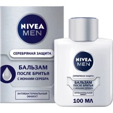 Nivea For Men Silver Protect After Shave Balm Бальзам после бритья Nivea Серебряная защита 100 ml: Объем, мл 100
