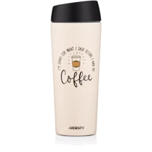 Термокружка Ardesto Coffee Time 450 мл бежевая (AR2645C): Объем, л 0.45
