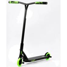 Самокат трюковый Best Scooter Fear SCS черно-зеленый (112902): Количество колес 2