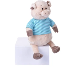 Мягкая игрушка Same Toy Свинка в тельняшке 35 см Голубой (THT715): Тип домашние питомцы