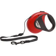 Поводок рулетка Flamingo Dogx2GO Cord M для собак светоотражающий шнур до до 20 кг 8 м красный (43871): Тип шнура Трос
