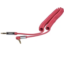 2E аудіо (jack 3.5мм-M / jack 3.5мм-M) right angel, Coiled 1.8м, Red 2E-W9653RRD: undefined undefined