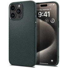 Чехол для iPhone Spigen Liquid Air Abyss Green (ACS06564) for iPhone 15 Pro Max: Цвет зеленый