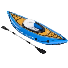 Одноместная надувная байдарка-каяк с веслами Bestway Cove Champion, 275 x 81 см. (65115): Пассажировместимость 1