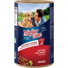 Вологий корм для собак Migliorcane зі шматочками яловичини 1250 г (8007520011525): Тип Влажный корм