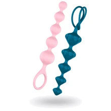 Satisfyer Beads Silicone black - анальные шарики, 20.5х3.4 см, разноцветный: Для кого Унисекс