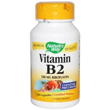 Nature's Way Vitamin B2 100 mg 100 Caps Витамин B2, рибофлавин: Тип Витамин B