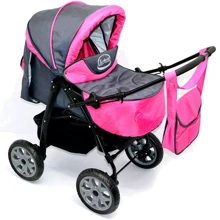 Коляска для дітей Victoria Gold Karina 86-C-12 (1) темно-сірий з малиновим: Тип коляски Коляска-трансформер