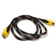 Кабель і перехідник PowerPlant HDMI - HDMI, 1.5м, позолочені коннектори, 1.3V, Nylon (KD00AS1195): Тип кабель