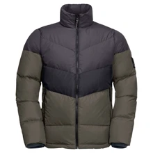 Пуховик Jack Wolfskin 365 Fearless Down Jacket 1206421-5066 46 серо-оливковый зимний с капюшоном: Вид Пуховики