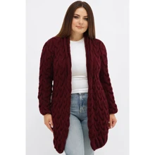 Кардиган 1 For You LOLO VKKB008 54-56 бордовый: Страна производитель Украина