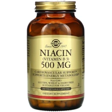 Solgar Niacin Vitamin B3 500 мг Ниацин Витамин B3 250 капсул на растительной основе: Тип Витамин B