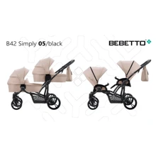 Универсальная коляска для двойни Bebetto B 42 SIMPLY (05) бежевый (505.36.19.005): Тип коляски коляска для двойни