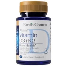 Earth‘s Creation Vitamin D3 + K2 Витамины Д3+К2 60 мягких капсул: Тип Витамин D