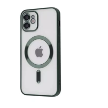 Чехол для iPhone TPU Case Metal Matte Case with Magnetic Ring Dark Green for iPhone 14 Pro: Цвет зеленый