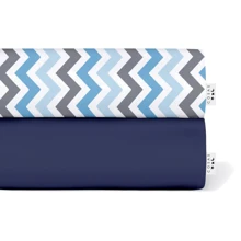 Набор простыней Cosas Dark blue/Zigzag blue grey 120x60 см (4822052056691): Тип простынь