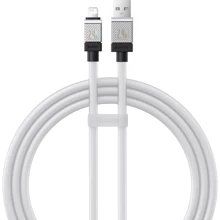 Кабель Baseus USB Cable to Lightning CoolPlay Series 2.4A 1m White (CAKW000402): Тип USB Cable - Lightning