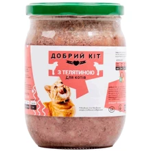 Вологий корм Добрий Кіт з телятиною 470 грам: Тип Влажный корм